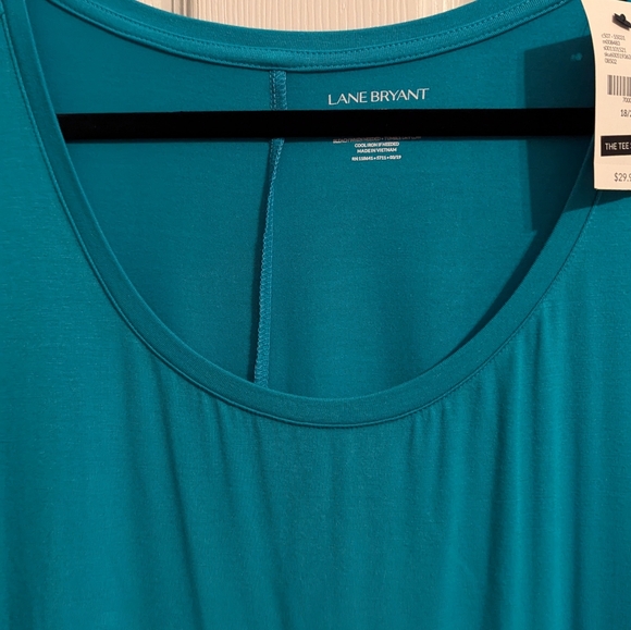 BNWT Lane Bryant Blue Scoop Neck Tee size 18/20 - Picture 4 of 6